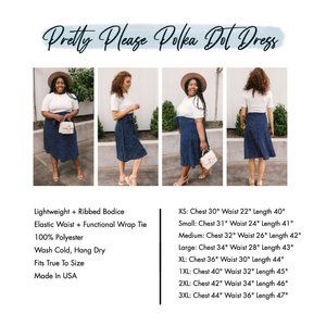 Pretty Please Spring Polka Dot Dress-Medium